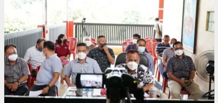 H. Nanang Ermanto Ikuti Rakortas Perkembangan Kasus Covid-19