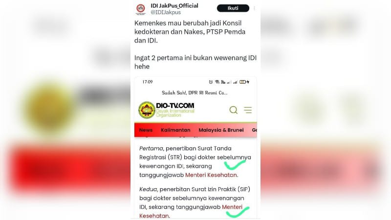 IDI Bantah Terbitkan STR dan SIP