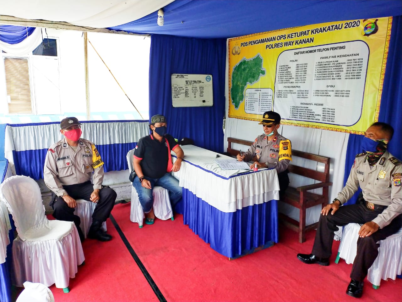 Kabag Ops Polres Way Kanan Cek Pos Pengamanan Di Rest Area