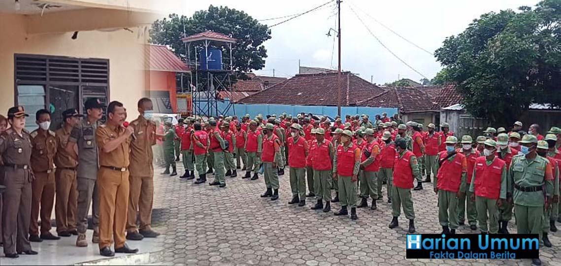 Linmas Tanjung Karang Barat adakan apel siaga di kelurahan Gedong Air