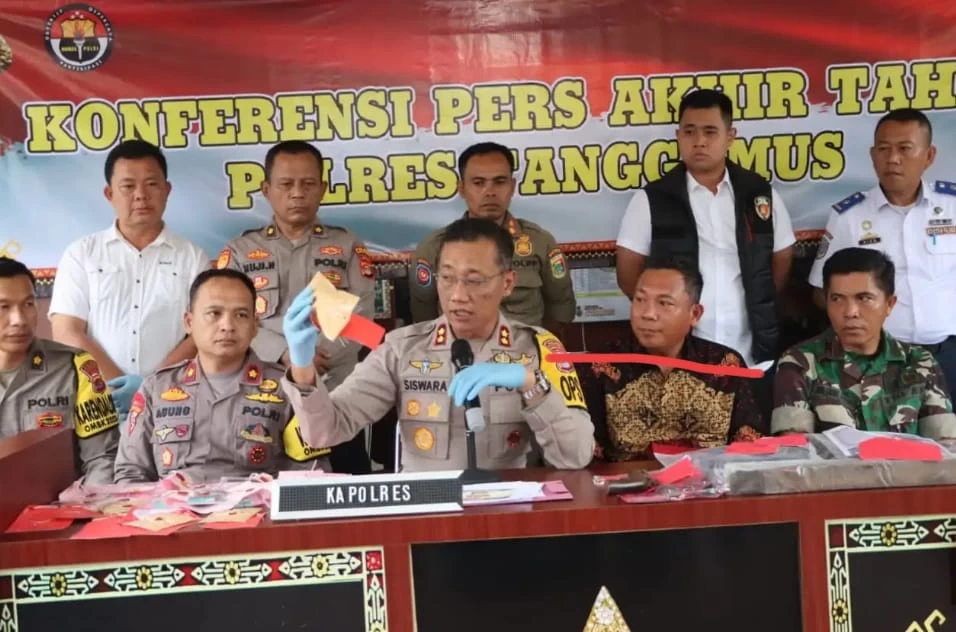 Kapolres Tanggamus Gelar Konfrensi Pres Akhir Tahun 2023