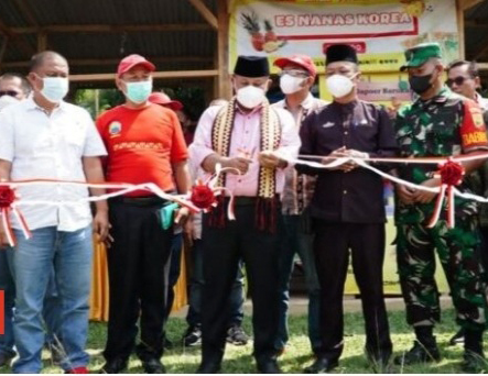 Bupati Lampung Selatan Nanang Ermanto Resmikan Pasar Kuliner Podomoro Candimas Natar