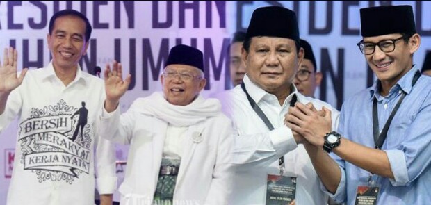 Jokowi-Ma'ruf Amin Dapat Nomor Urut 1, Prabowo-Sandi Nomor Urut 2