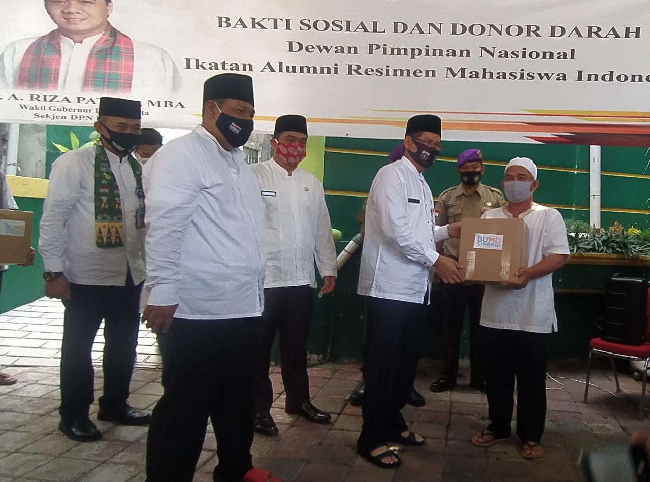 Mesjid Istikmal Gelar Donor Darah, Wagub Tetap Kampanyekan 3M