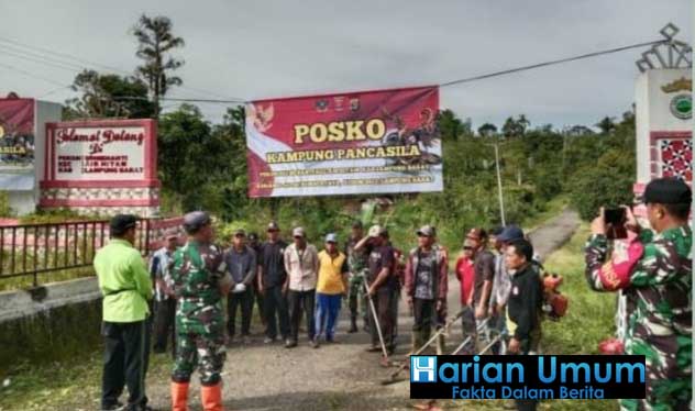 Kodim 0422/LB Melalui Koramil 06 Sumber Jaya Menetapakan Kampung Pancasila Untuk Pekon/Desa Srimenanti.