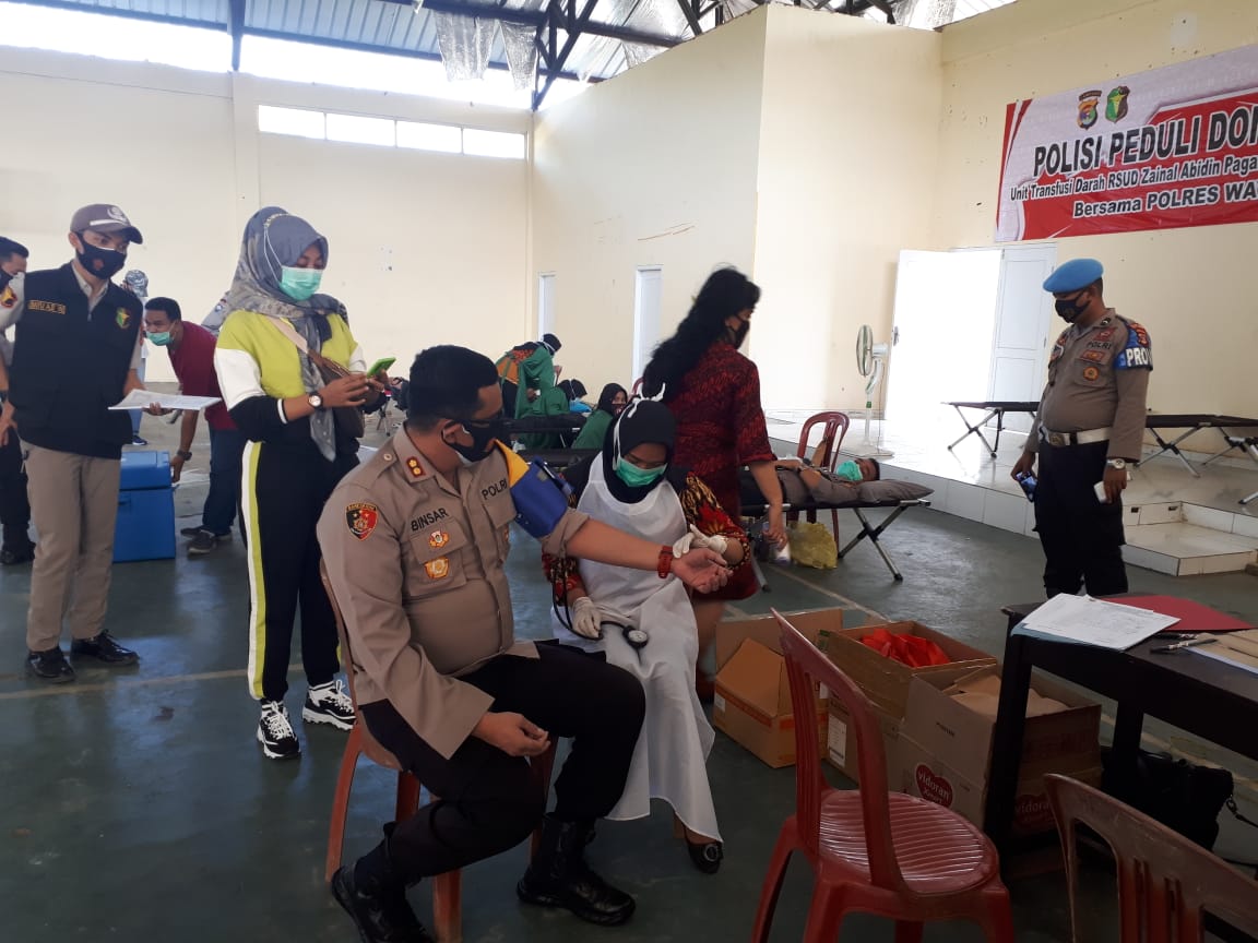 Polisi Peduli Donor Darah di Way Kanan