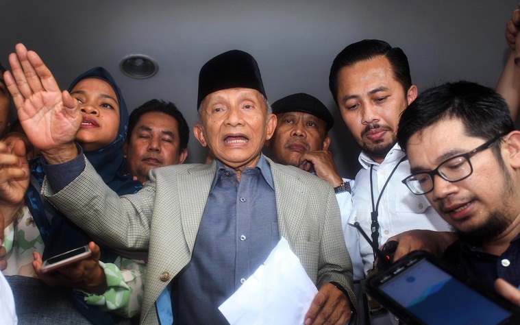 Jadi Saksi Kasus Hoaks Ratna Sarumpaet, Amien Rais Diperiksa Polda 6 Jam