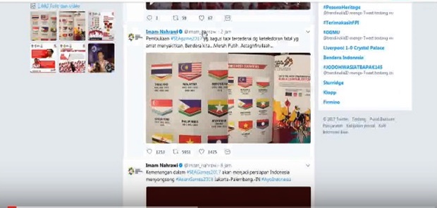 Bendera Indonesia Tercetak Terbalik diBuku Panduan SEA Games 2017