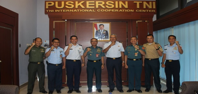 Kapuskersin TNI Terima Kunjungan Atase Pertahanan Meksiko