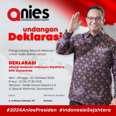 Deklarasi Dukung Anies For Presiden di Samarinda