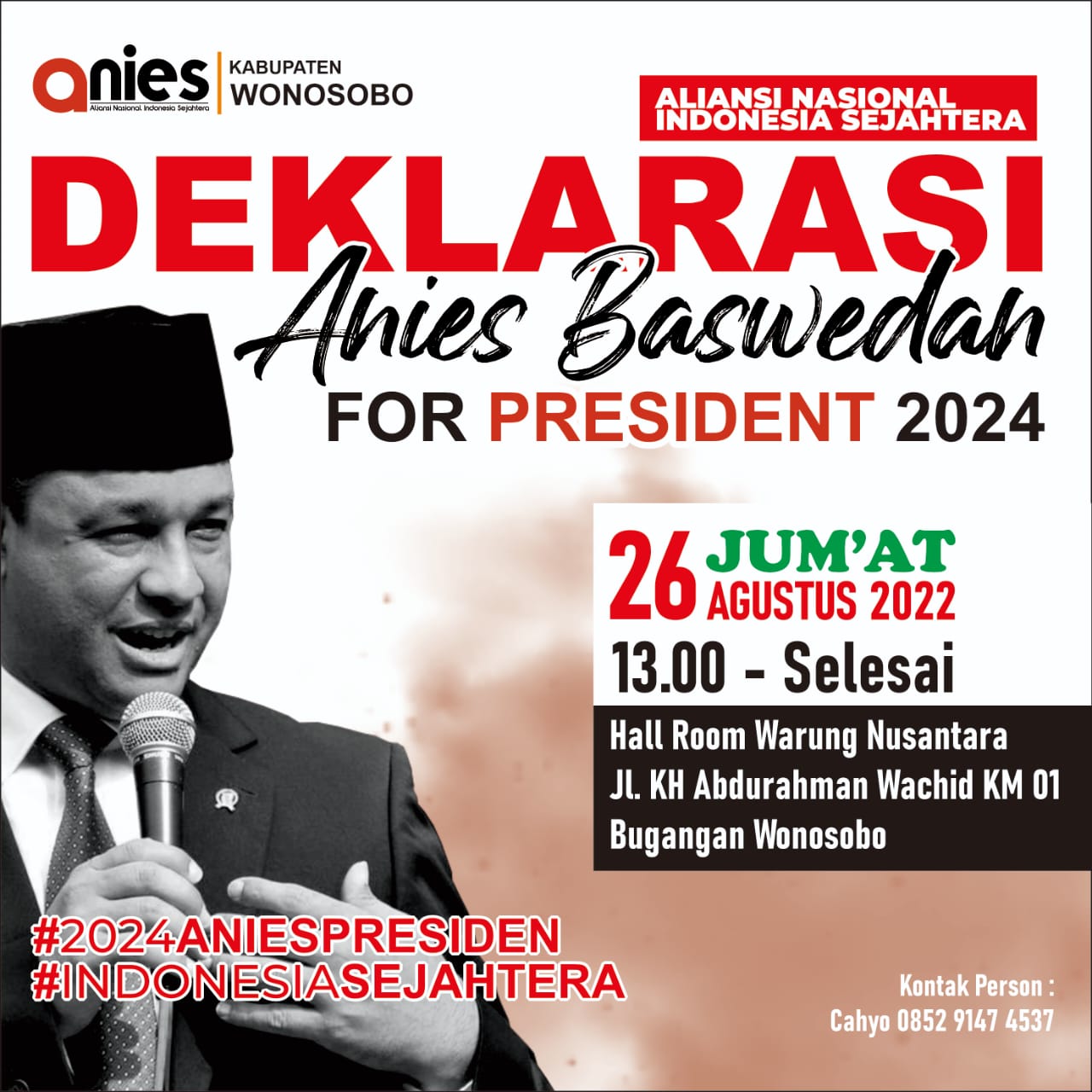 Deklarasi Dukung Anis For Presiden 2024 di Wonosobo