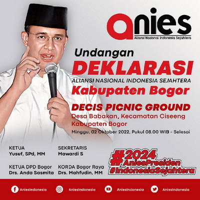 Deklarasi Dukung Anies Presiden di Kabupaten Bogor