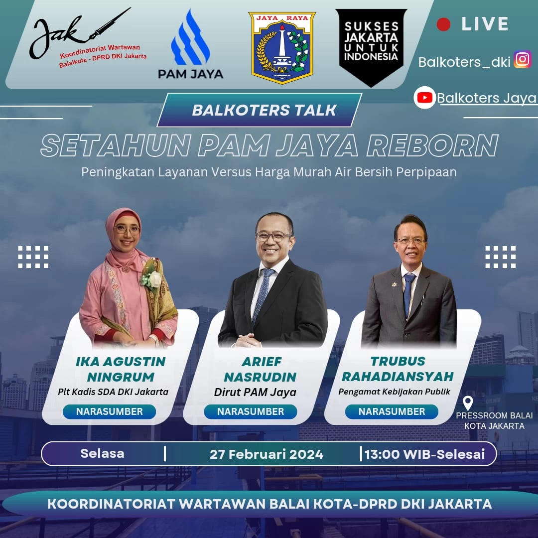 Hadirinlah Diskusi "Setahun PAM Jaya Reborn"
