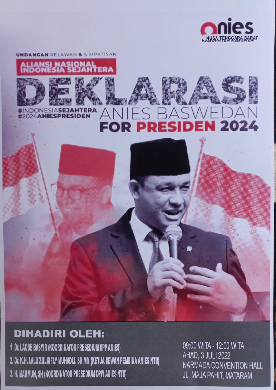 Deklarasi Dukung Anies for RI-1 di NTB